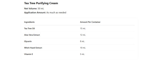 Tea Tree Purifying Cream - Image 2